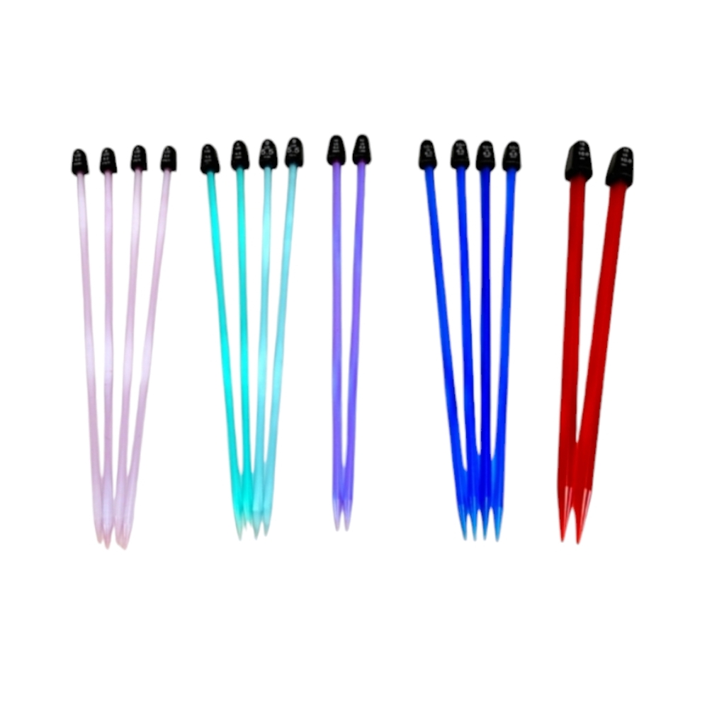 Eight Pairs of Susan Bates Acrylic Knitting Needles  See Sizes Below